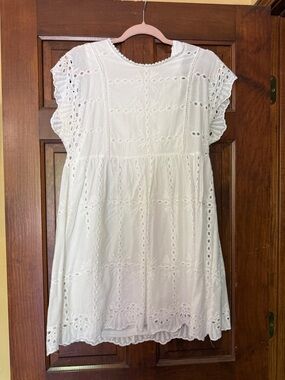 Altar'd State White Eyelet Mini Dress